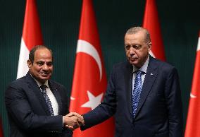 Erdogan And al-Sisi Meet - Ankara