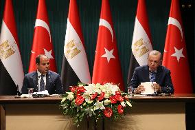 Erdogan And al-Sisi Meet - Ankara