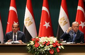 Erdogan And al-Sisi Meet - Ankara