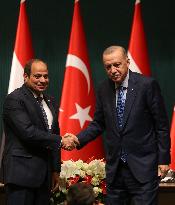 Erdogan And al-Sisi Meet - Ankara