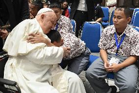 Pope Francis Meets Charity Organizations - Jakarta