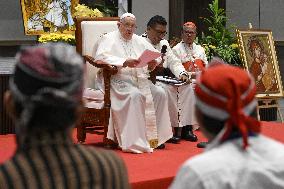 Pope Francis Meets Charity Organizations - Jakarta