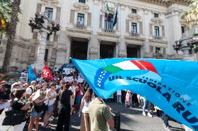 Protest By Support Teachers And Families Of Pupils With Disabilities.