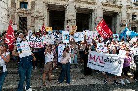 Protest By Support Teachers And Families Of Pupils With Disabilities.