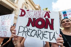 Protest By Support Teachers And Families Of Pupils With Disabilities.