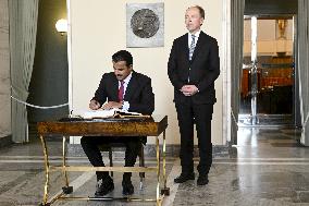 Emir of Qatar, Sheikh Tamim bin Hamad al-Thani during official state visit to Finland