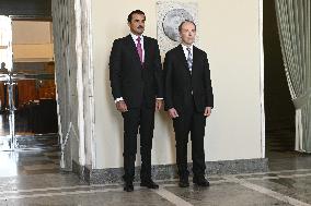 Emir of Qatar, Sheikh Tamim bin Hamad al-Thani during official state visit to Finland