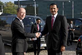 Emir of Qatar, Sheikh Tamim bin Hamad al-Thani during official state visit to Finland