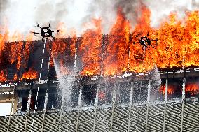 High-rise Drone Fire Drill in Fuzhou