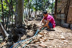 Indonesian Villagers Needed Clean Water During Drought Season