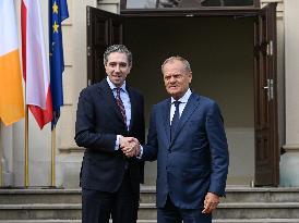 Taoiseach Harris Meets Polish PM After Key Talks In Kiev