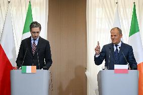 Taoiseach Harris Meets Polish PM After Key Talks In Kiev