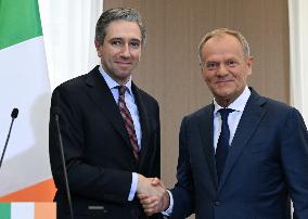 Taoiseach Harris Meets Polish PM After Key Talks In Kiev