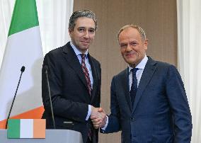 Taoiseach Harris Meets Polish PM After Key Talks In Kiev