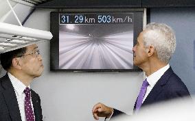 U.S. envoy to Japan on maglev train