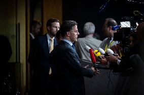 Prime Minister Of The Netherlands Mark Rutte At The European Council