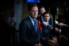 Prime Minister Of The Netherlands Mark Rutte At The European Council