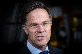 Prime Minister Of The Netherlands Mark Rutte At The European Council