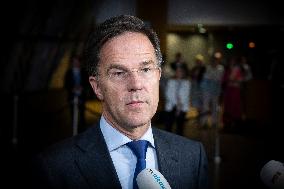 Prime Minister Of The Netherlands Mark Rutte At The European Council