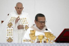 Pope Francis Leads A Mass At Jakarta Stadium - Indonesia