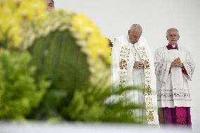 Pope Francis Leads A Mass At Jakarta Stadium - Indonesia