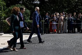 DC: President Biden Departs the White House