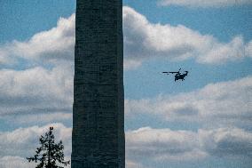 President Biden departs the White House for Westby, Wisconsin to deliver remarks on his Investing in America agenda.