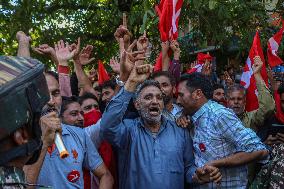 Omar Abdullah Filed His Nomination Papers For The Upcoming Assembly Elections In Kashmir