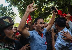 Omar Abdullah Filed His Nomination Papers For The Upcoming Assembly Elections In Kashmir