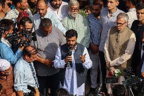 Omar Abdullah Filed His Nomination Papers For The Upcoming Assembly Elections In Kashmir