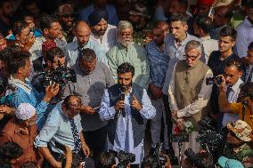 Omar Abdullah Filed His Nomination Papers For The Upcoming Assembly Elections In Kashmir