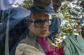 Omar Abdullah Filed His Nomination Papers For The Upcoming Assembly Elections In Kashmir