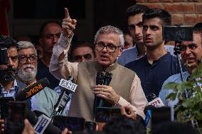 Omar Abdullah Filed His Nomination Papers For The Upcoming Assembly Elections In Kashmir