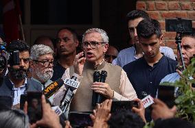 Omar Abdullah Filed His Nomination Papers For The Upcoming Assembly Elections In Kashmir