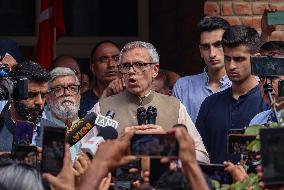 Omar Abdullah Filed His Nomination Papers For The Upcoming Assembly Elections In Kashmir