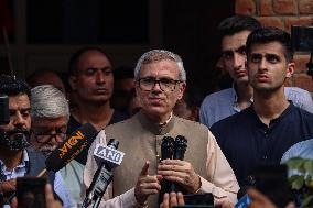 Omar Abdullah Filed His Nomination Papers For The Upcoming Assembly Elections In Kashmir