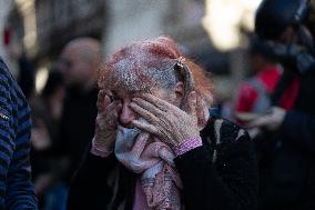 Retirees, Social Organizations, and Unions Protest in Front of National Congress in Buenos Aires