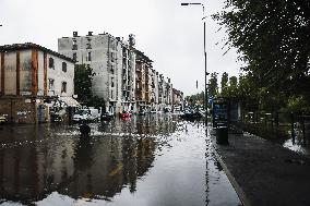 Storm And Flooding Of Ponte Lambro In Milan