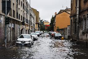 Storm And Flooding Of Ponte Lambro In Milan