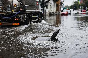 Storm And Flooding Of Ponte Lambro In Milan