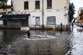 Storm And Flooding Of Ponte Lambro In Milan