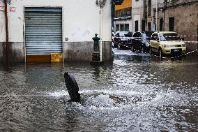 Storm And Flooding Of Ponte Lambro In Milan