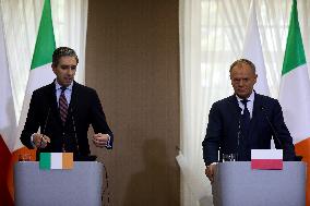 Prime Minister Donald Tusk Meets With Irish Prime Minister Simon Harris In Rzeszow