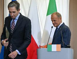 Taoiseach Harris Meets Polish PM After Key Talks In Kiev