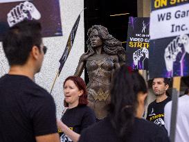 SAG-AFTRA Video Game Actor Picket In Front Of Warner Bros.