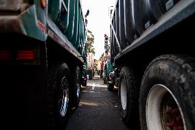 Truckers Protests Against Rise In Fuel Prices In Colombia