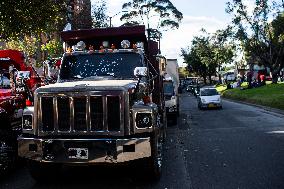 Truckers Protests Against Rise In Fuel Prices In Colombia