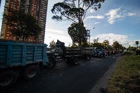 Truckers Protests Against Rise In Fuel Prices In Colombia