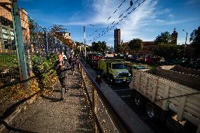 Truckers Protests Against Rise In Fuel Prices In Colombia