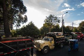 Truckers Protests Against Rise In Fuel Prices In Colombia